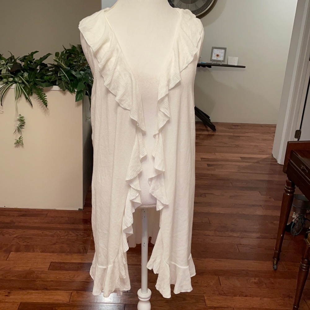 New Directions ruffled cardigan